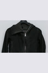 BORIS BIDJAN SABERI Dark Grey Hooded Jacket WZIPPER2 FTO00002